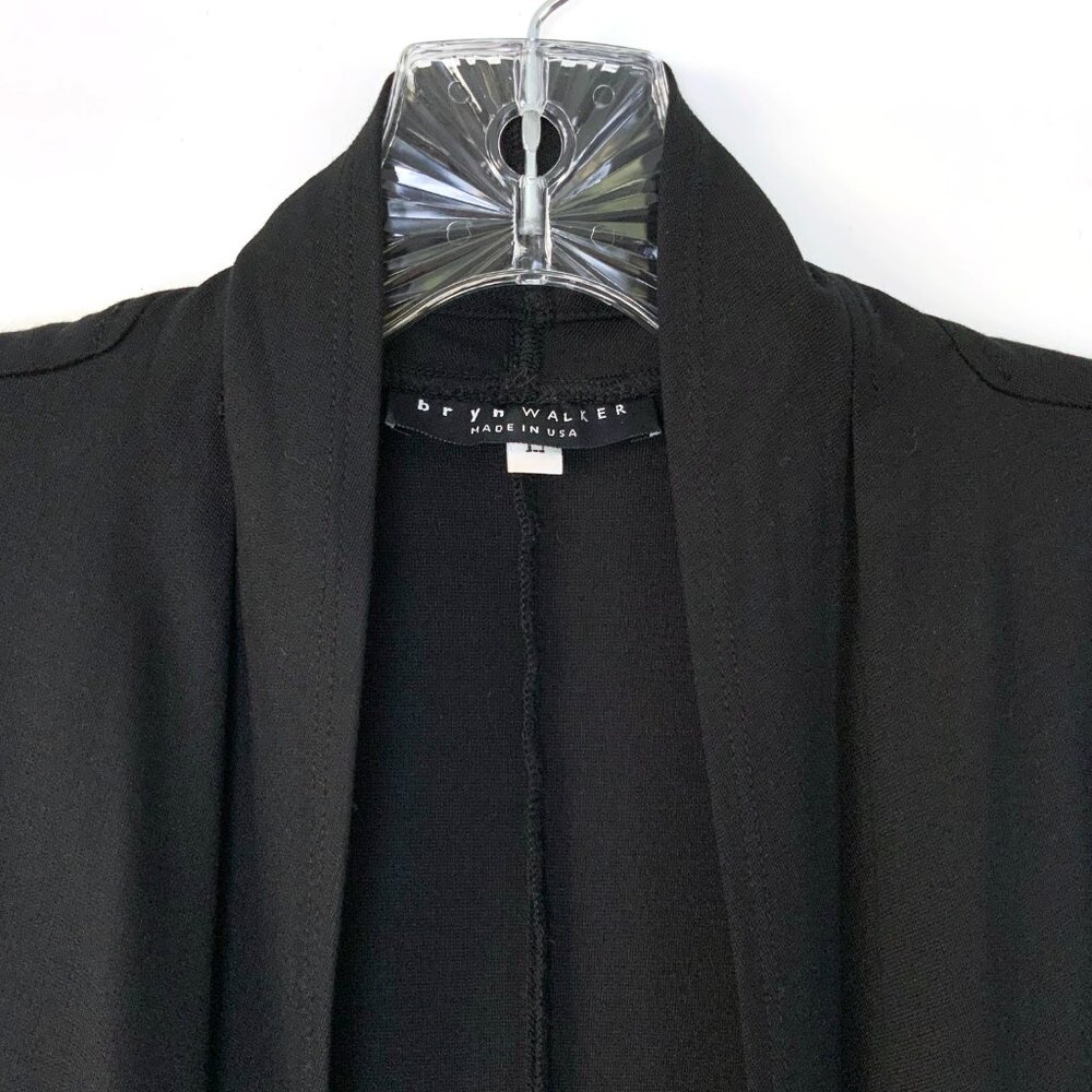 Bryn Walker Black Open Front Cardigan Long Vest Career Lagenlook Sz XL - Picture 3 of 16